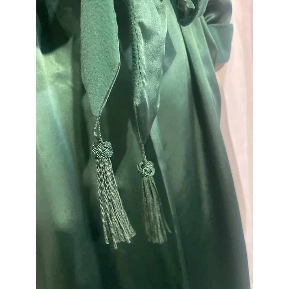 Victoria's Secret Women's Vintage Gold Label 90’s Green Satin Bath Robe Size X/S - Picture 8 of 8